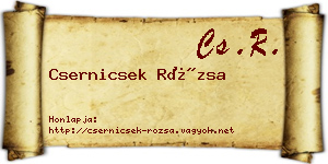 Csernicsek Rózsa névjegykártya